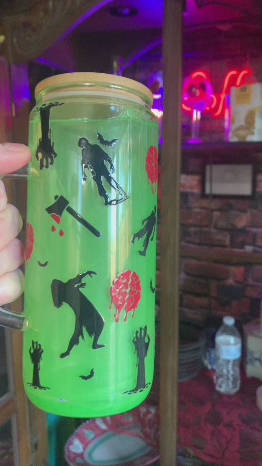 ZOMBIE GLASS SNOW GLOBE TUMBLER